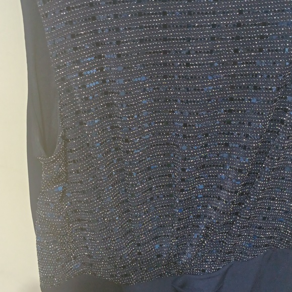 Navy Sequin Cocktail Dress by EnFocus. Size 18W - Picture 3 of 5